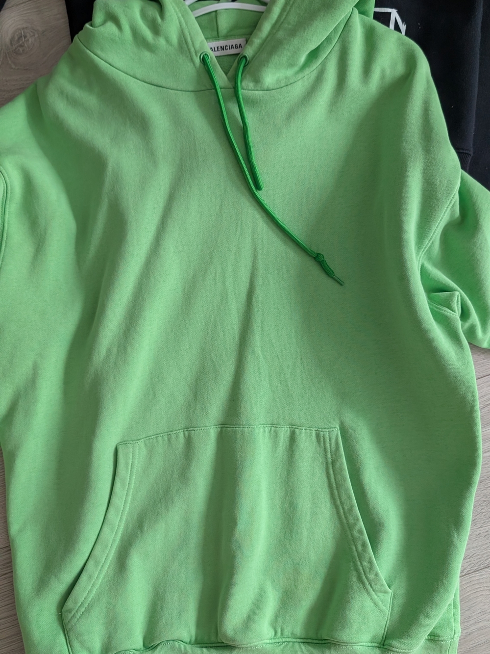 Balenciaga Men’s Crewneck Hoodie - Neon Lime Green